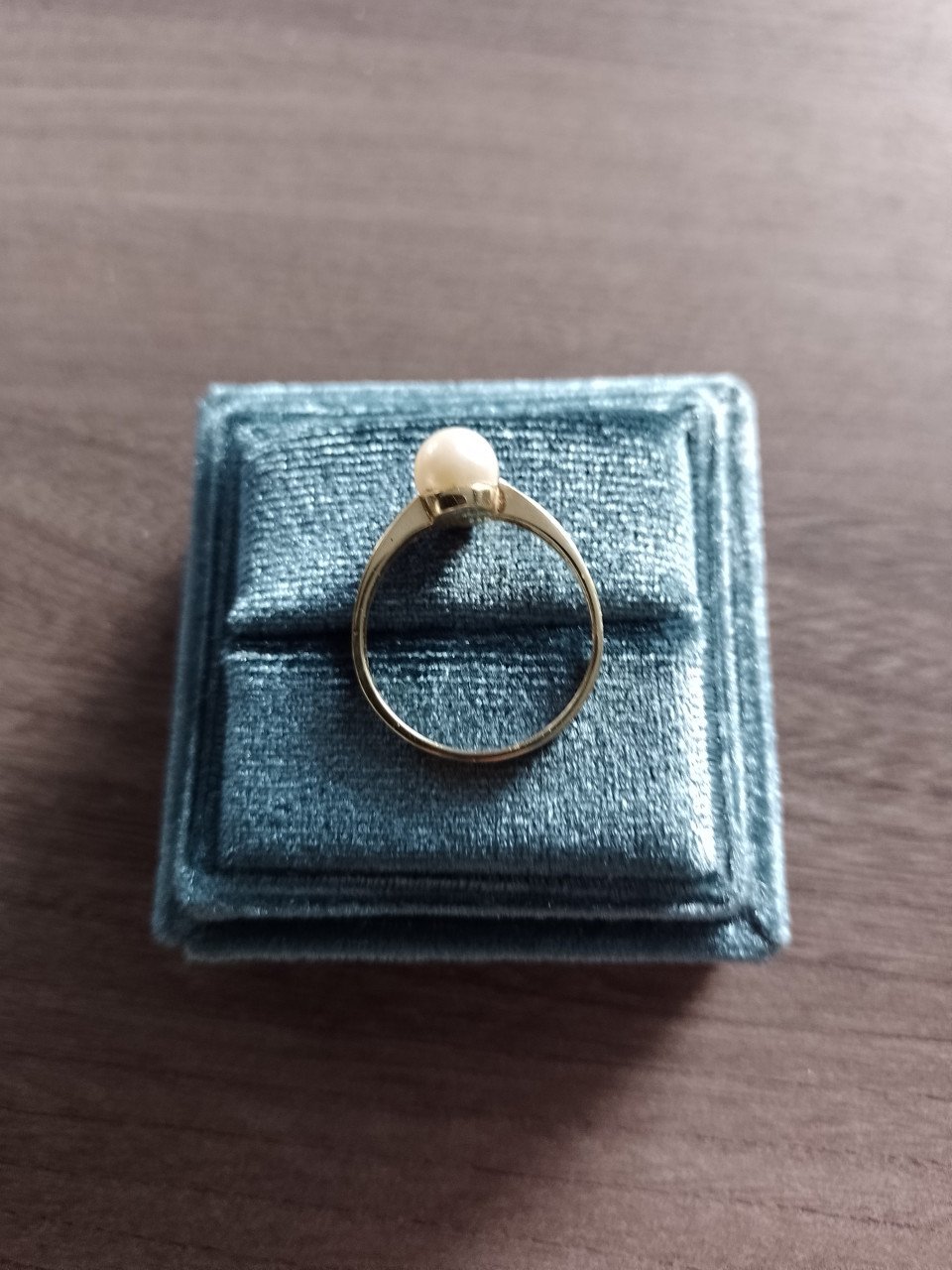 Goden dames ring met parel 585 goudmerk