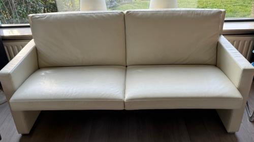 Witte lederen Leolux bank.