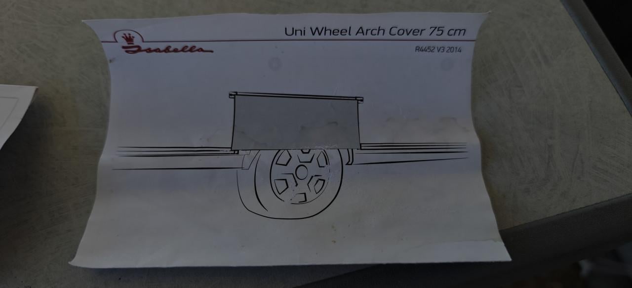 Isobella universele wiel cover 75 cm voor de caravan