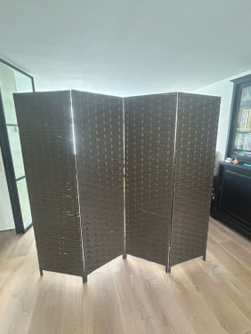 Kamerscherm bruin, 180x200cm