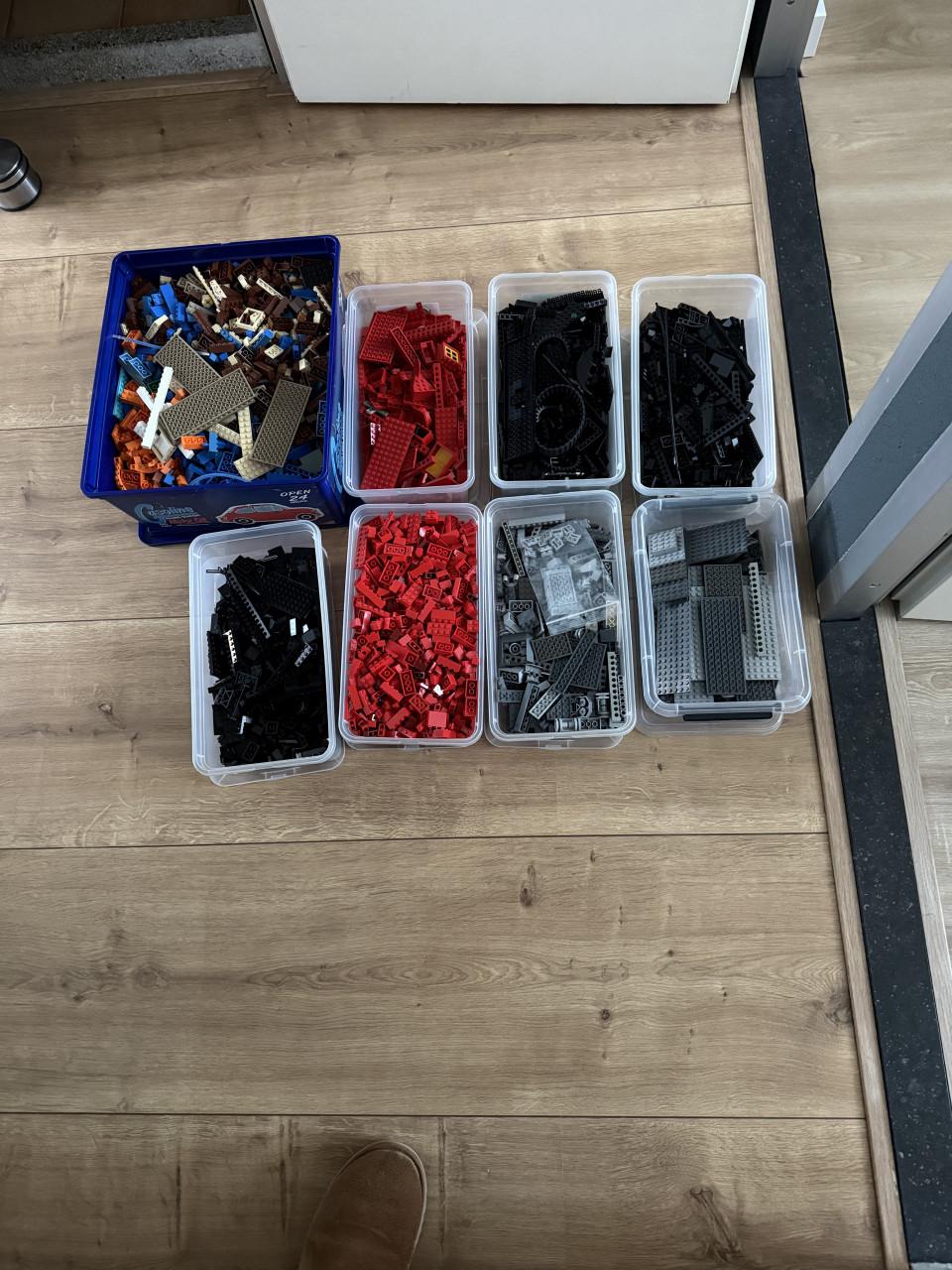 LEGO Partij losse stenen e.d. gesorteerd