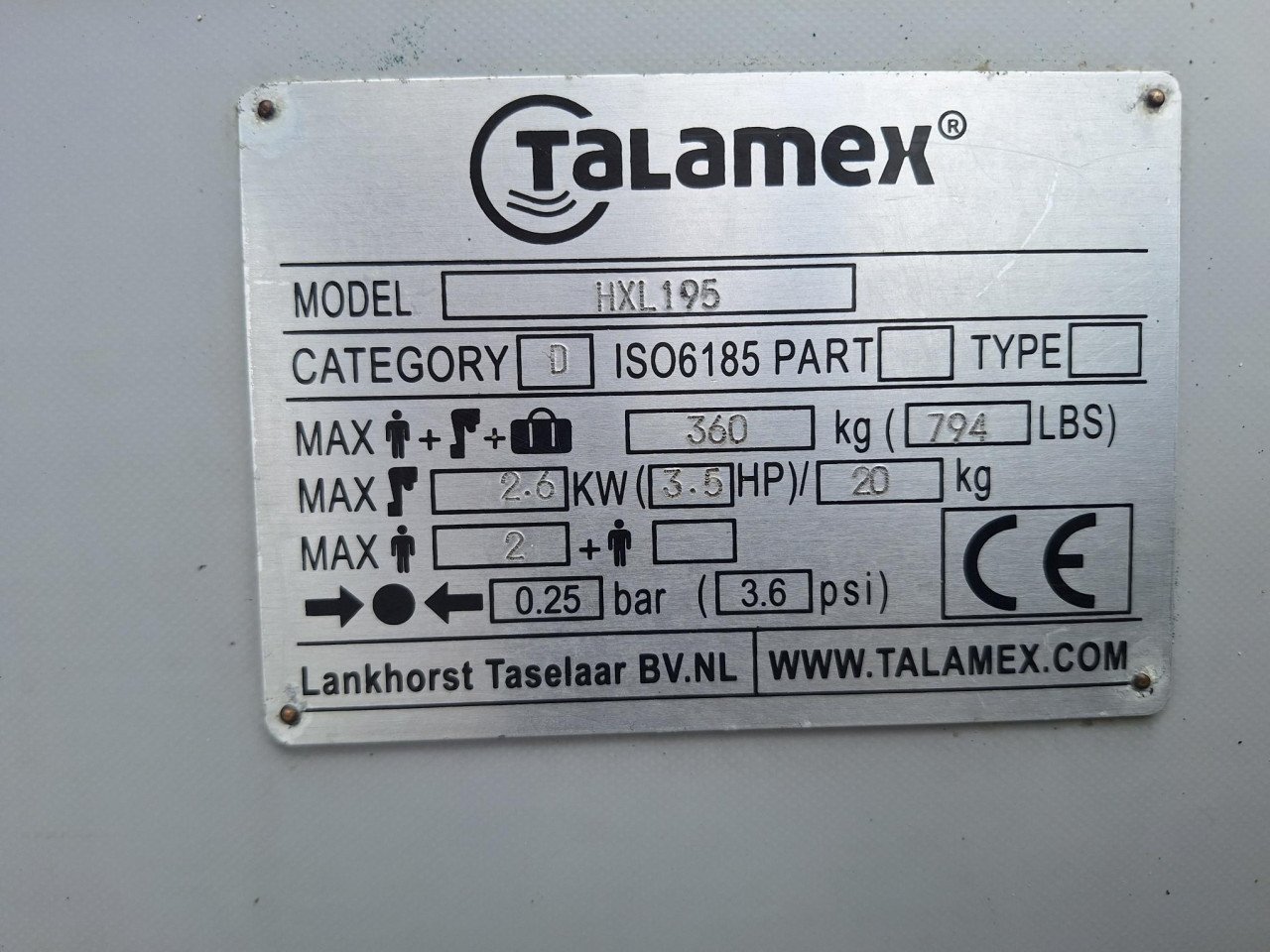 Talamex Highline X-light HXL 195 rubberboot met airdeck