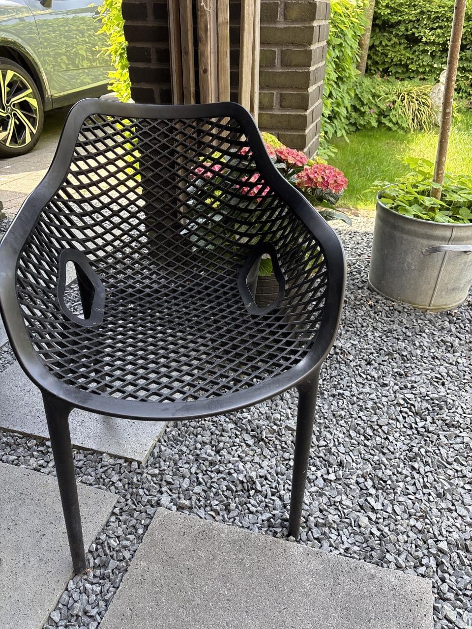 Zwarte terrasstoelen