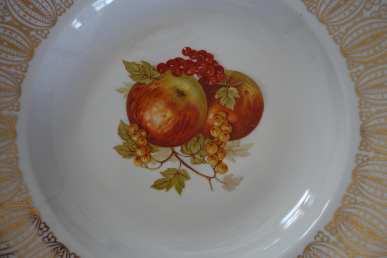 2 unieke Bavaria retro borden 29.5 x 5 cm fruitdecor 29.5 cm doorsnee,5 cm.