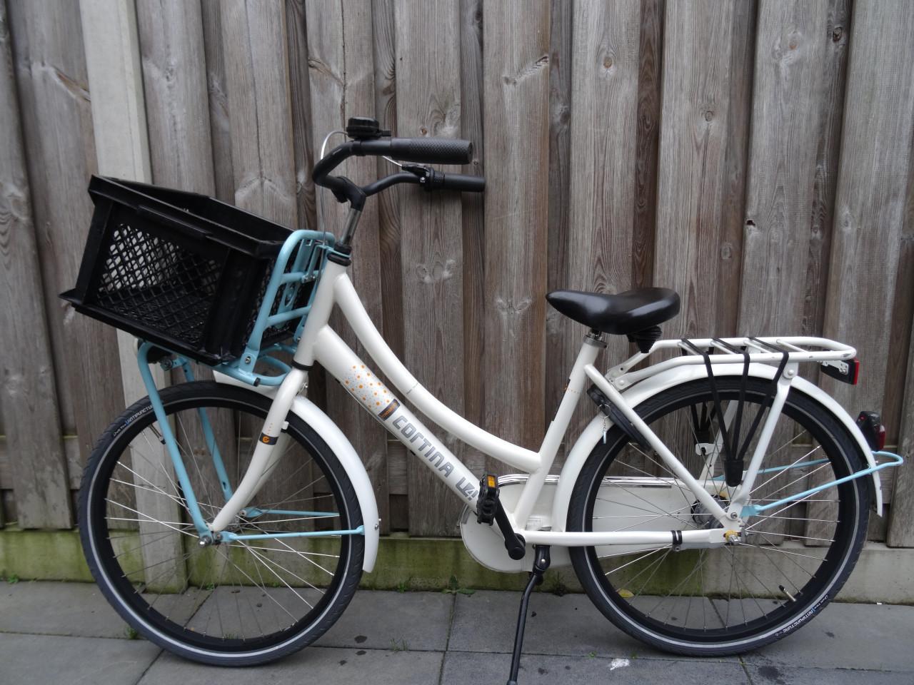 🌸 Cortina U4 Transport Meisjesfiets – 24 inch | White Pearl Gloss