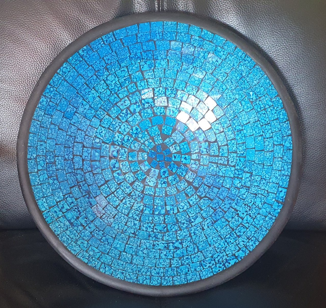 Fruitschaal van glasmozaïk 40 cm