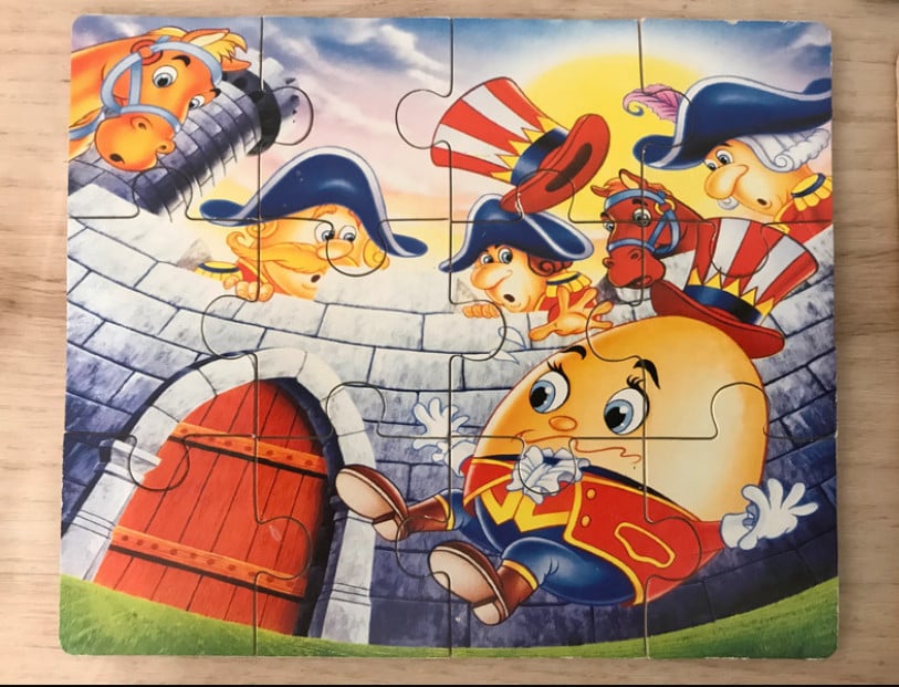 3 houten puzzels van 12 stukjes