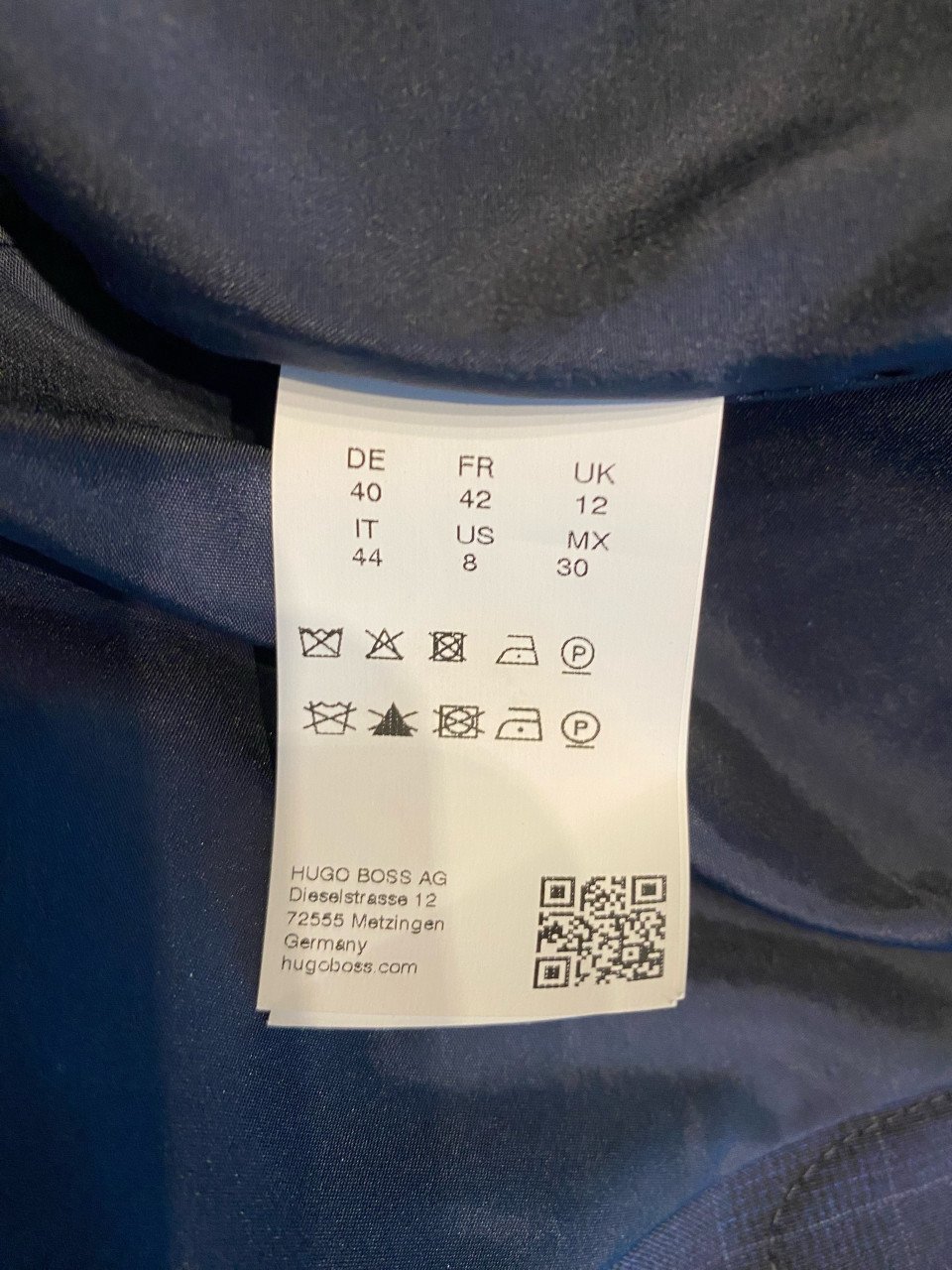 Boss jurk donkerblauw mt 40