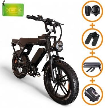 NU BIJ SCOOTERPROMO DE NIEUWE OUXI V8 GLOSSY BLACK EN NFC KAART NU 1095,=