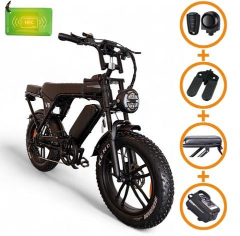 NU BIJ SCOOTERPROMO DE NIEUWE OUXI V8 GLOSSY BLACK EN NFC KAART NU 1095,=