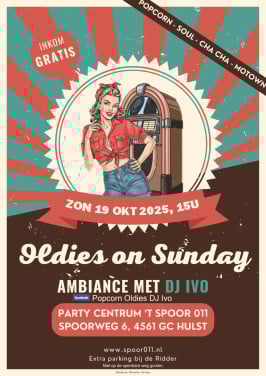 Popcorn Oldies On Sunday motown soul ska cha cha latin