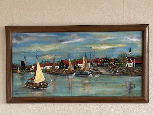 Arnemuiden  De werf  schilderijen Jac Caljouw  Arnemuiden