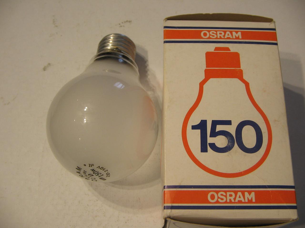 GLOEILAMPEN 40 Watt, 100 Watt en 150 Watt.