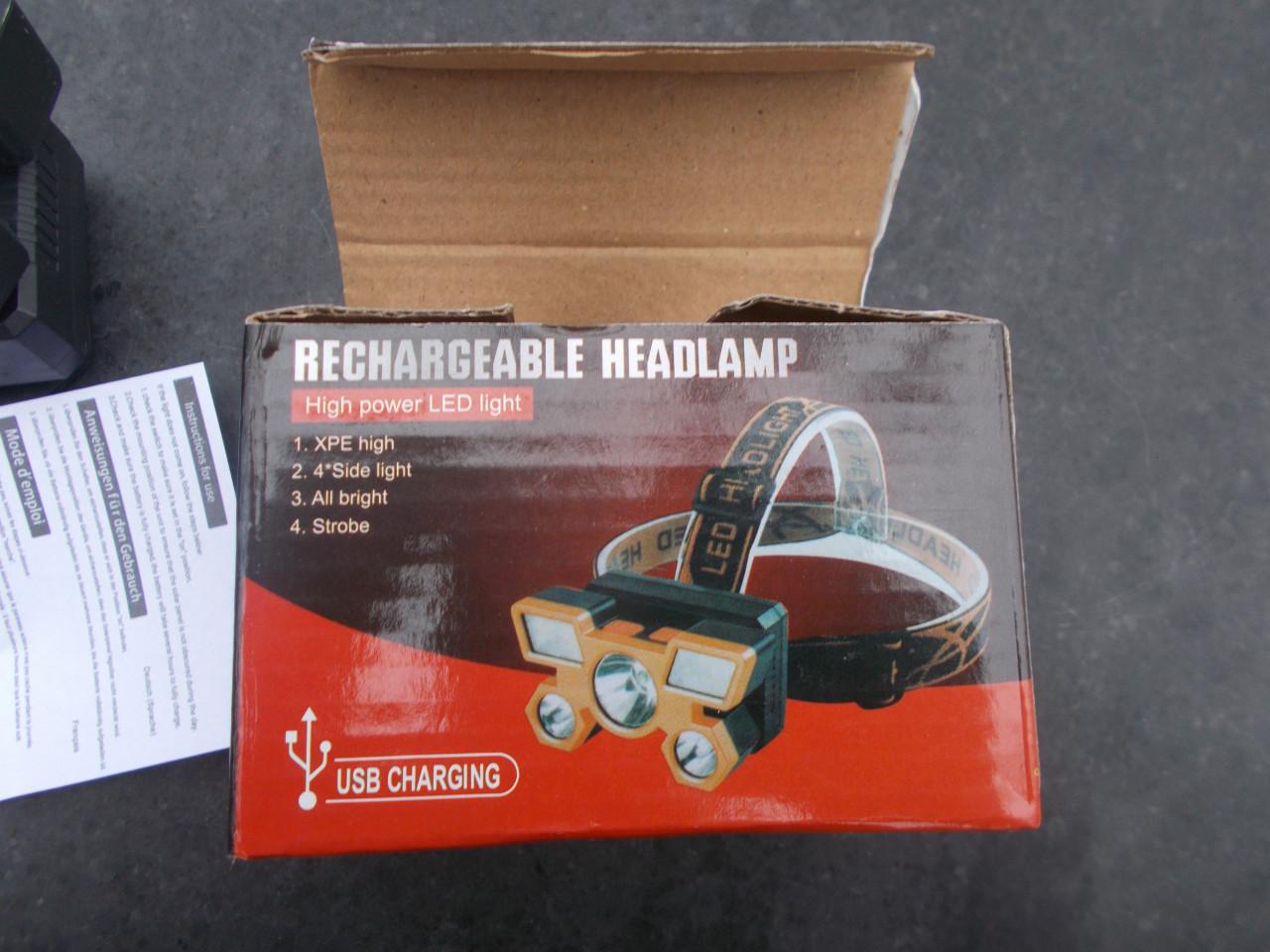 Hoofdlamp oplaadbaar, nieuw in verpakking