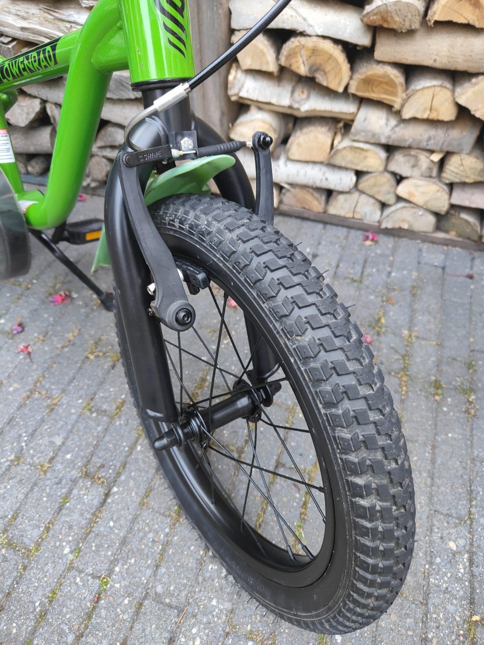 16 inch Lowenrad stoere groene jongens fiets