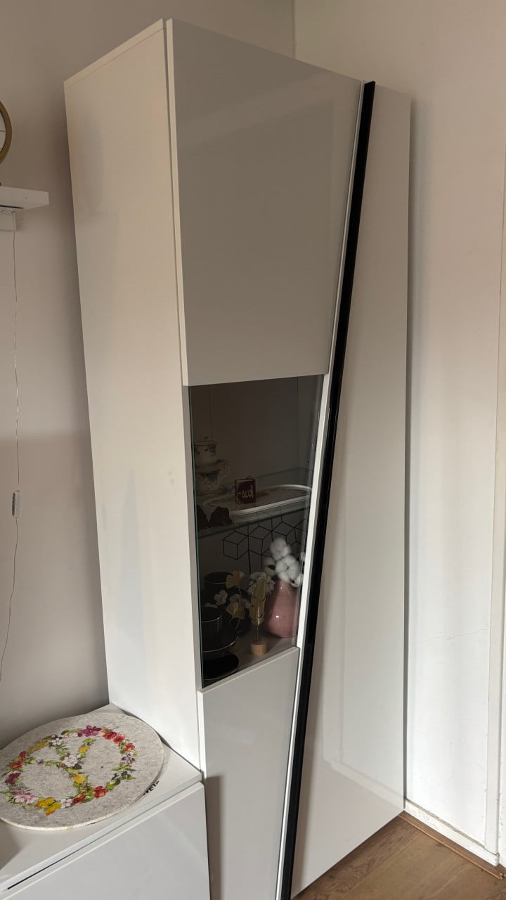 Moderne witte woonkamerkast – complete set met tv-meubel en plank
