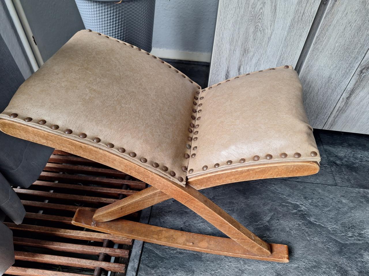Vintage voeten bankje ingst