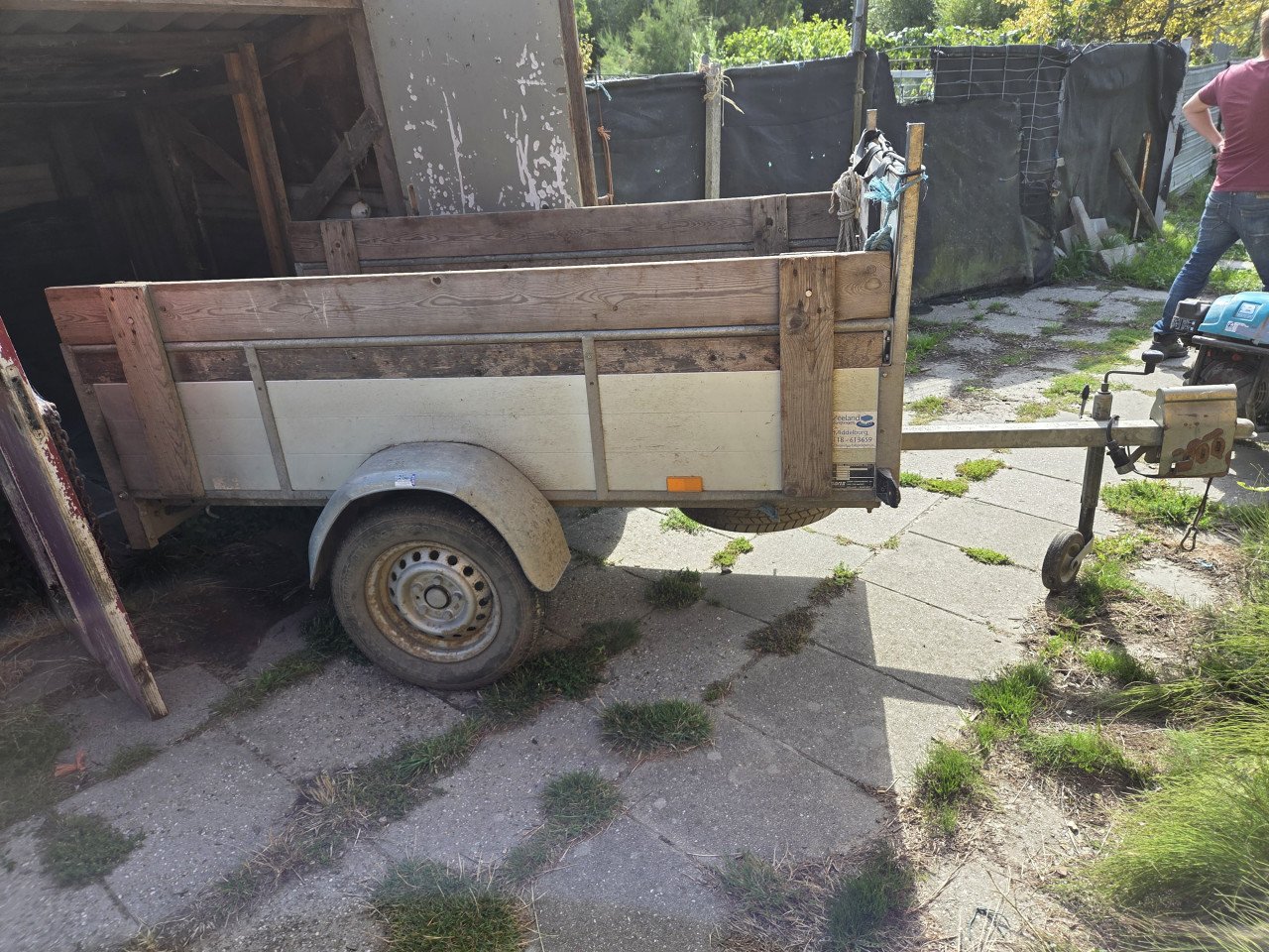 Enkelas aangangwagen