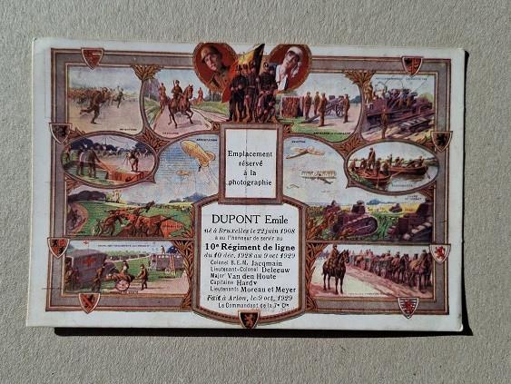 Militair Diploma/Certificaat van Dupont Emile