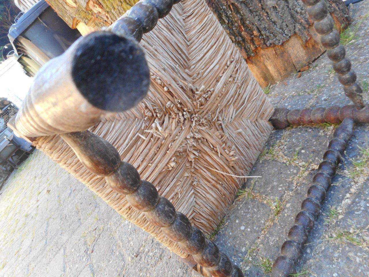 Oud hoek stoeltje