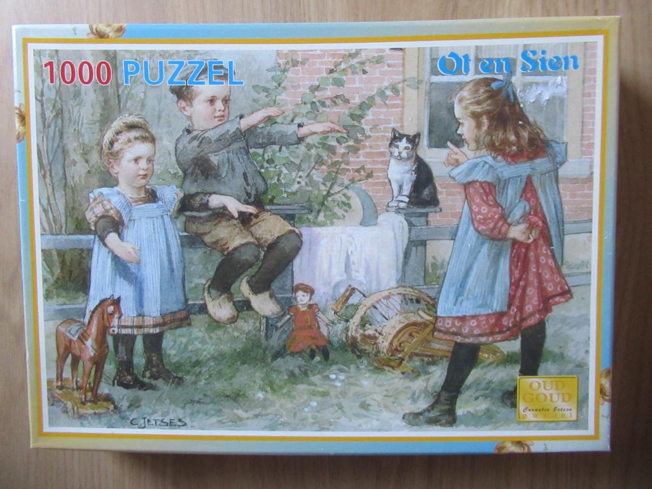 7 verschillende volledige leuke puzzels van 1000 stukjes, zo goed als nieuw