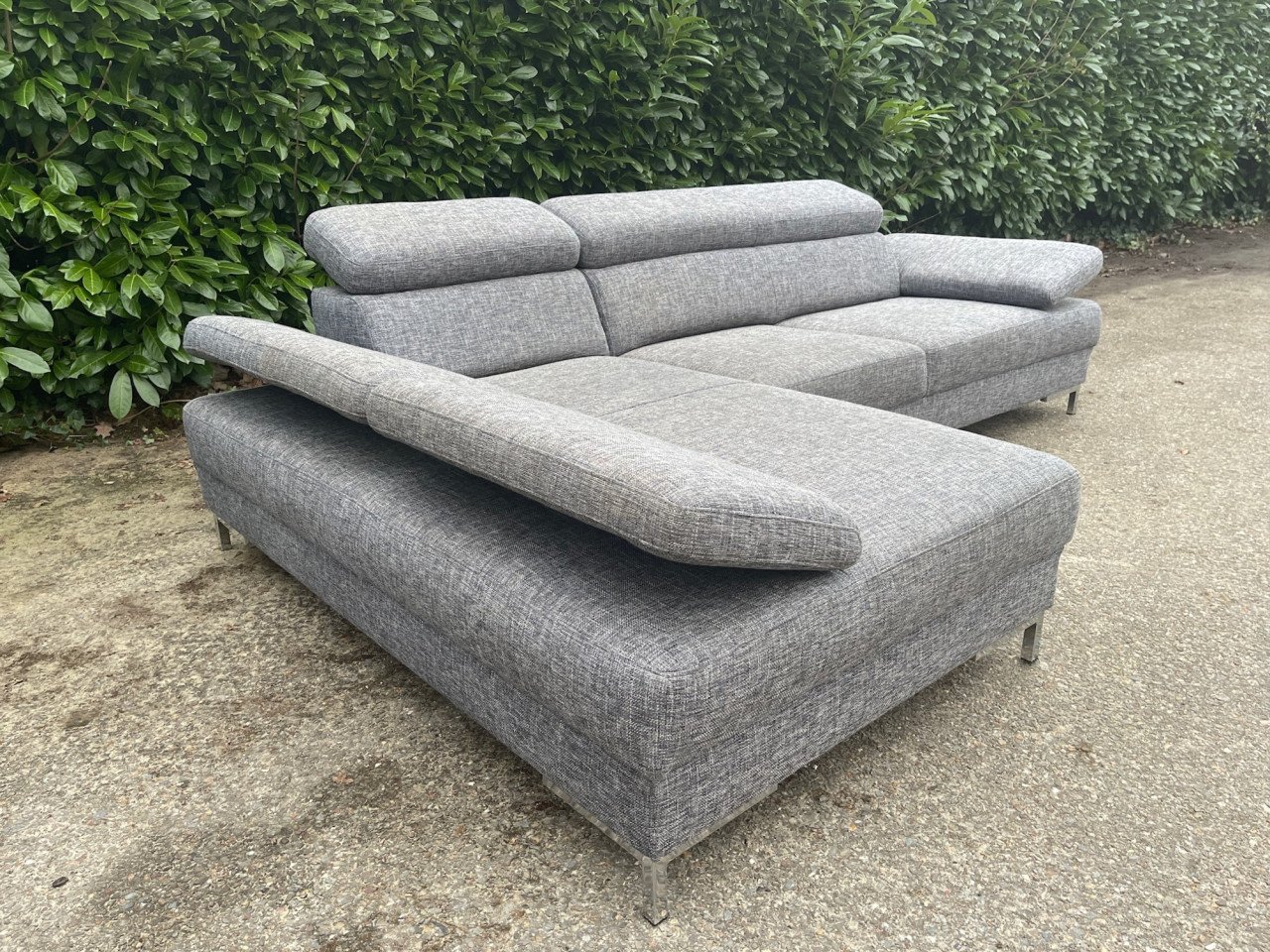 GRATIS LEVERING HEEL NL Montel Grijs Stoffen Hoekbank