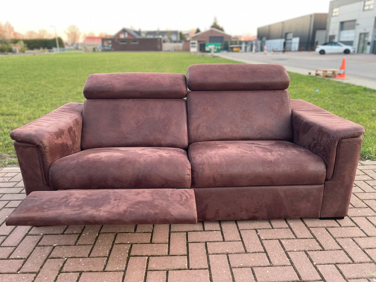 GRATIS LEVERING HEEL NL 3+ 2.5-zit Stof Suede Relax Bankstel