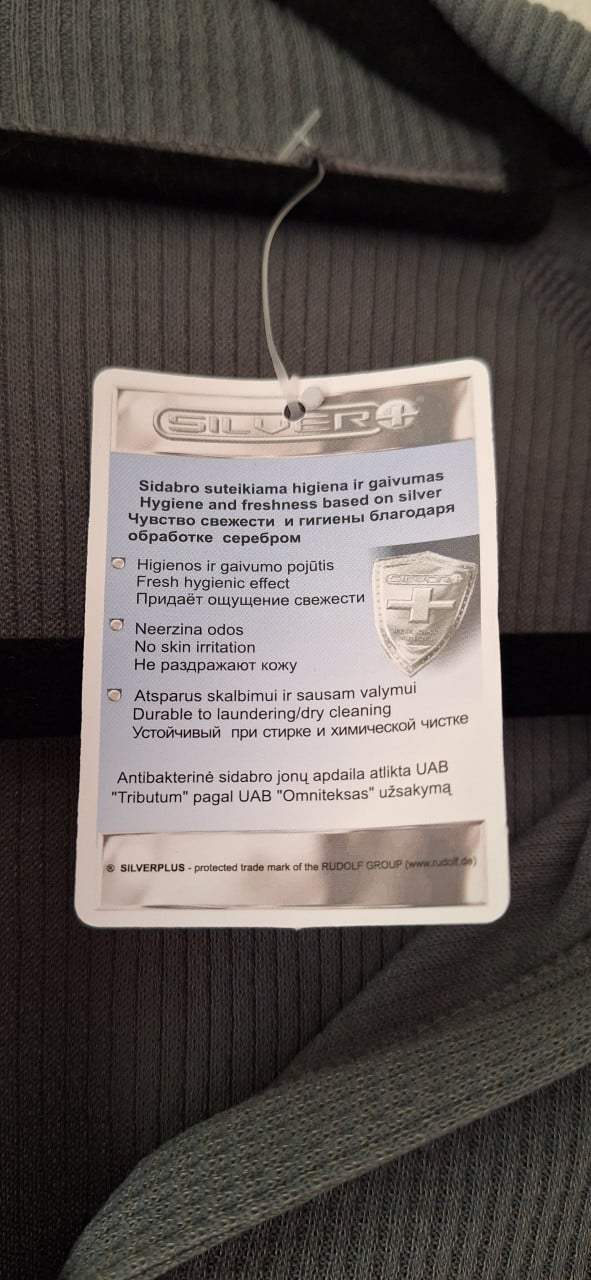 5 stuks Thermowave thermohemd met colletjeen rits grijsgroen Unisex Maat M
