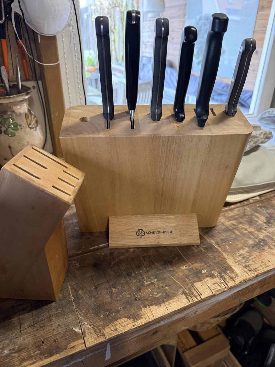 Keukenmessen met blok