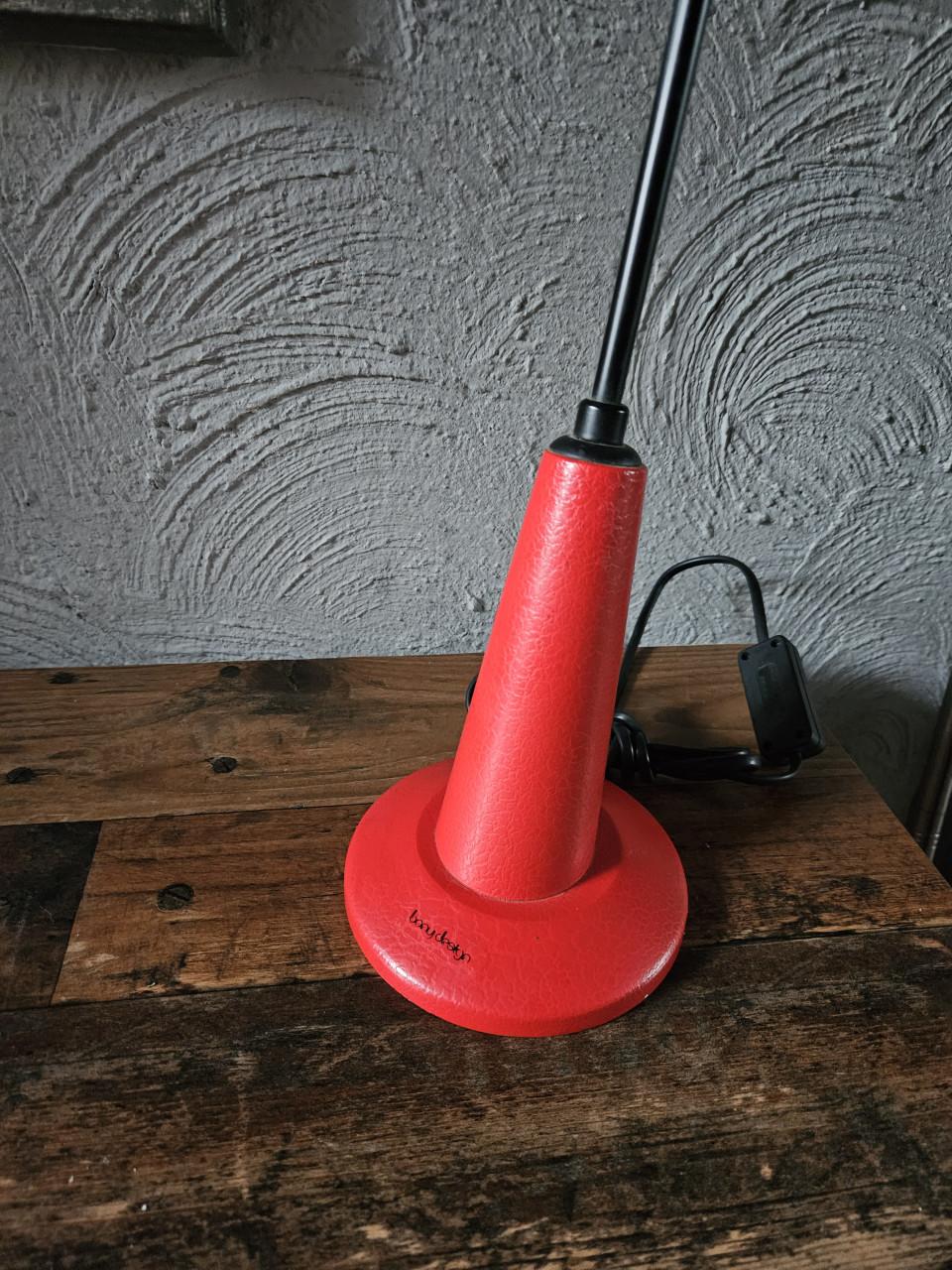 Vintage prachtige Bony Design Tafellamp Rood - Jaren '80
