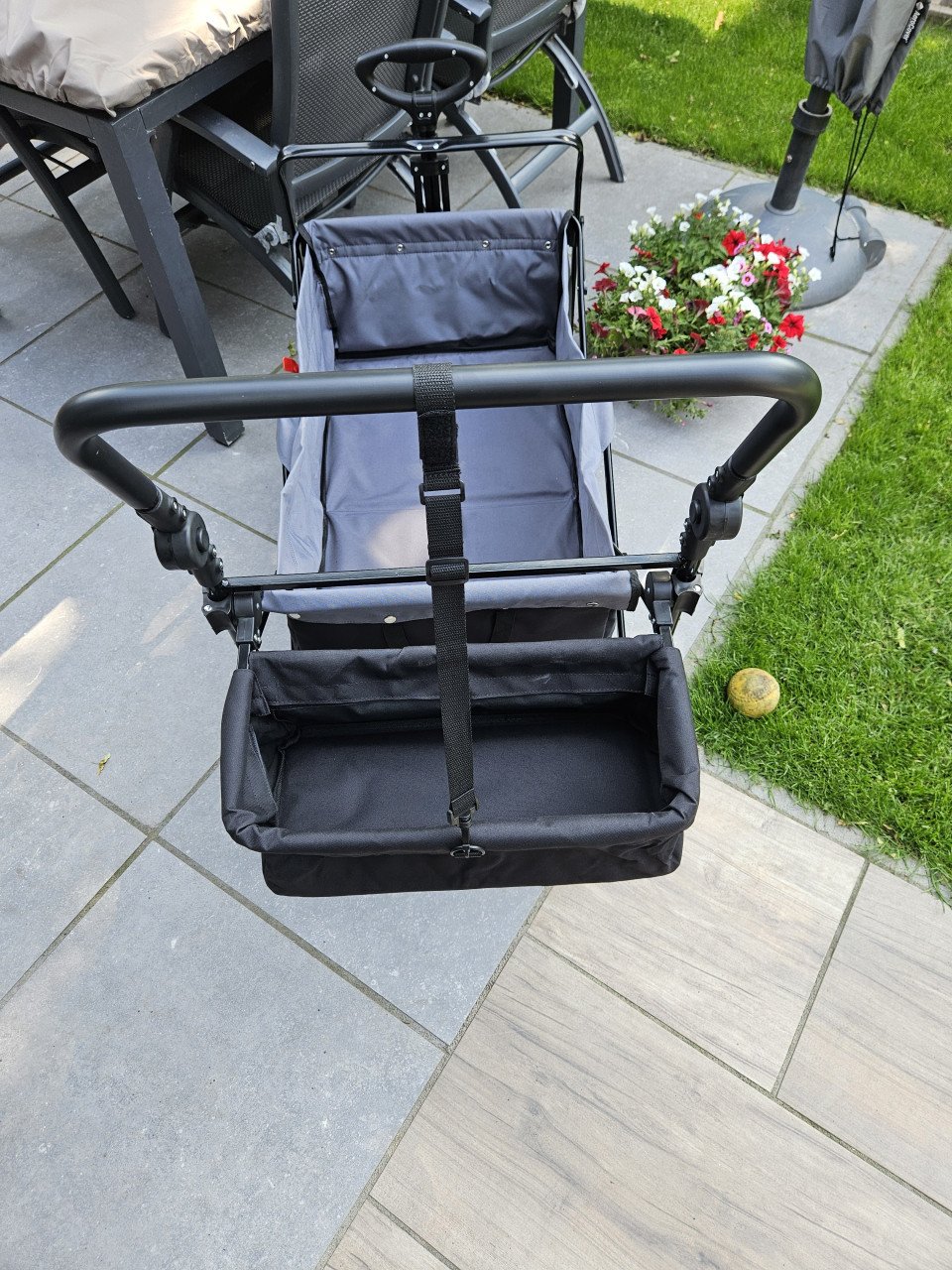 Opvouwbare bolderwagen met rubberen wielen