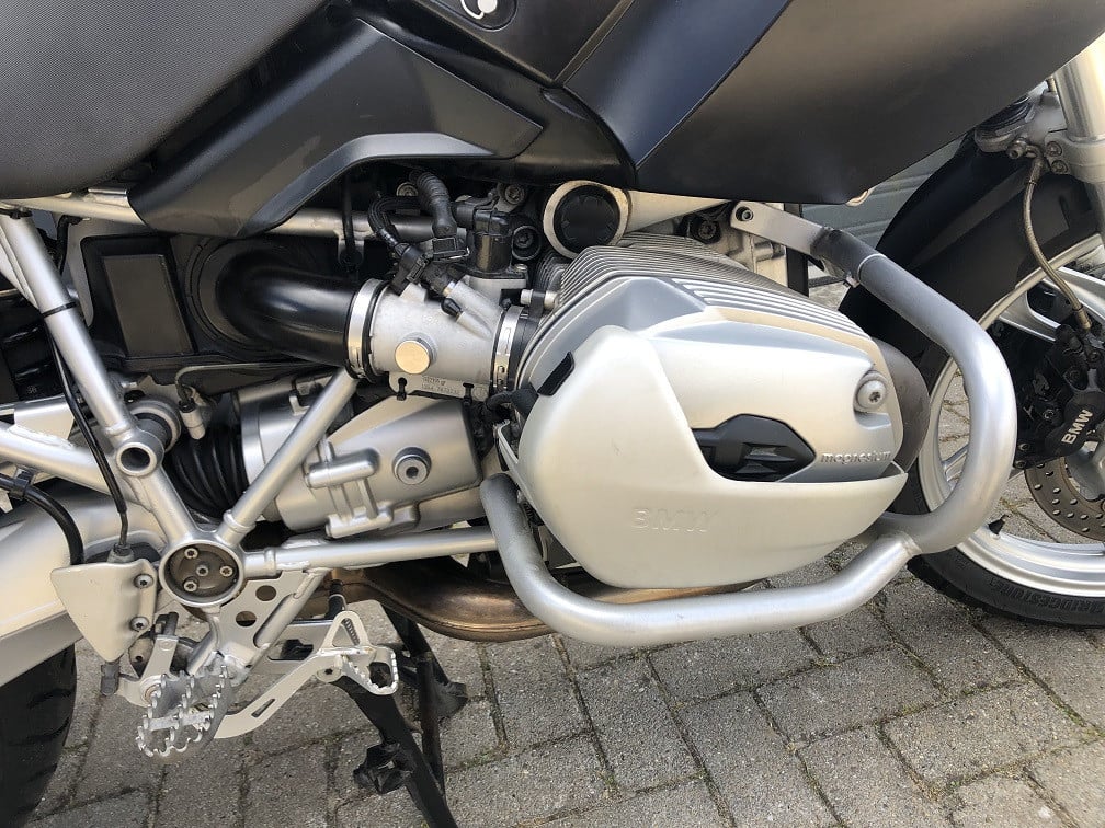 BMW R1200GS ABS uit 2008 met 74 dkm, kofferset, valbeugel, rijklaar €5450,-