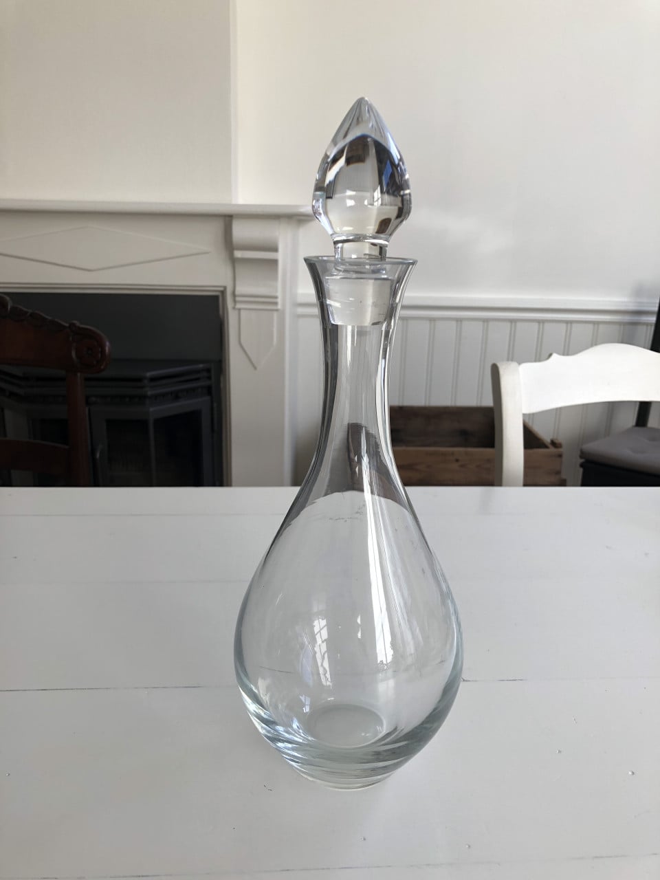 Zeer mooie glazen drank karaf met stop