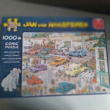Jan van Haasteren puzzel Jumbo Goes stopping