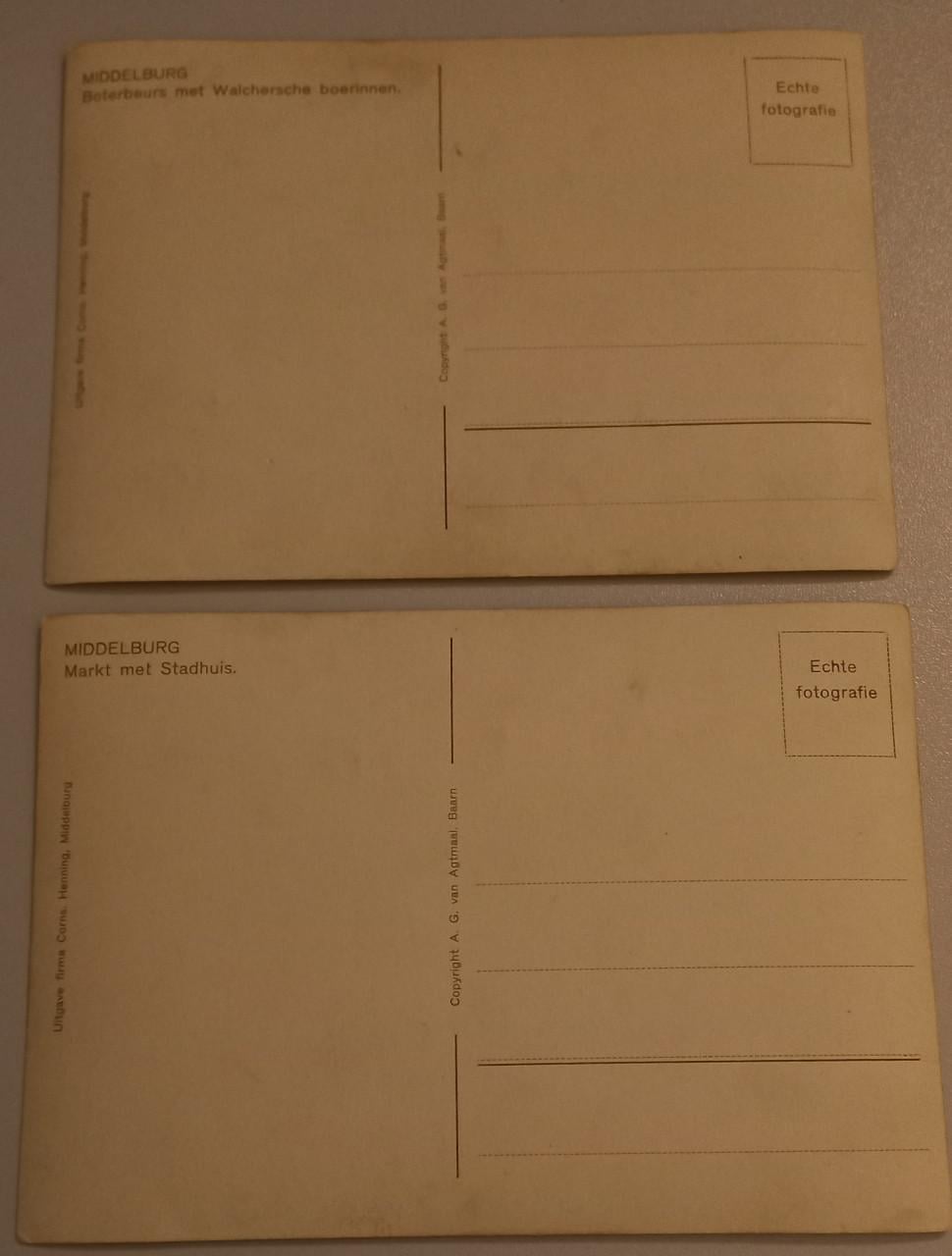 10 Oude ansichtkaarten Middelburg