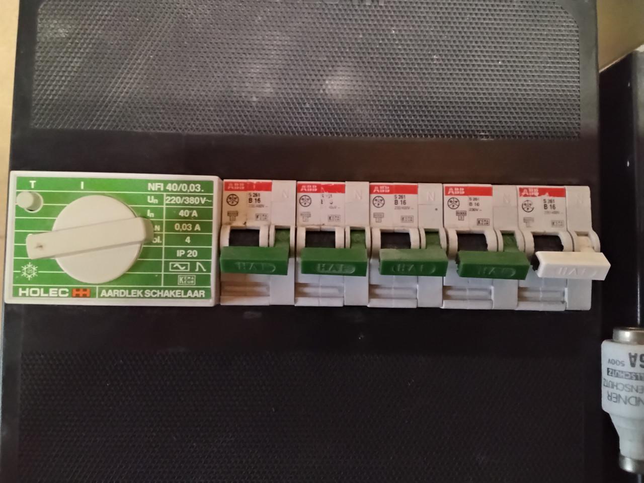 Meterkast onderdelen