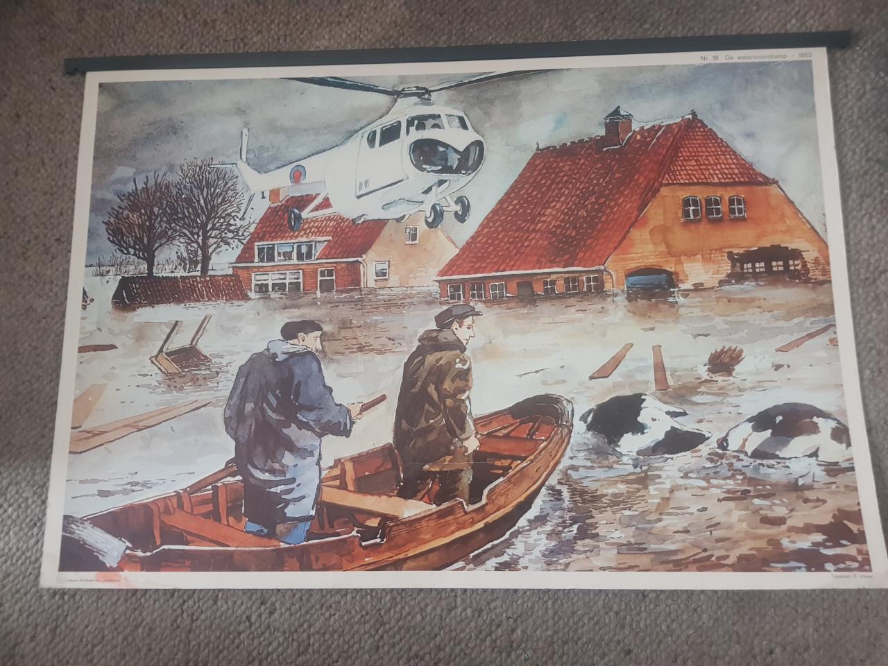 3 koffers met schoolplaten