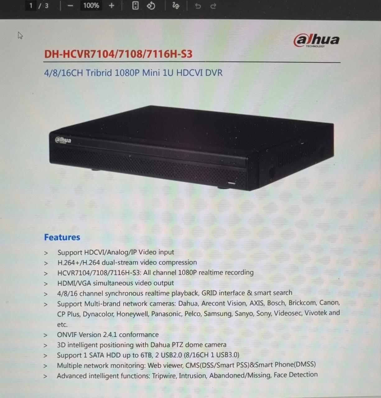 Dahua camera bewaking set