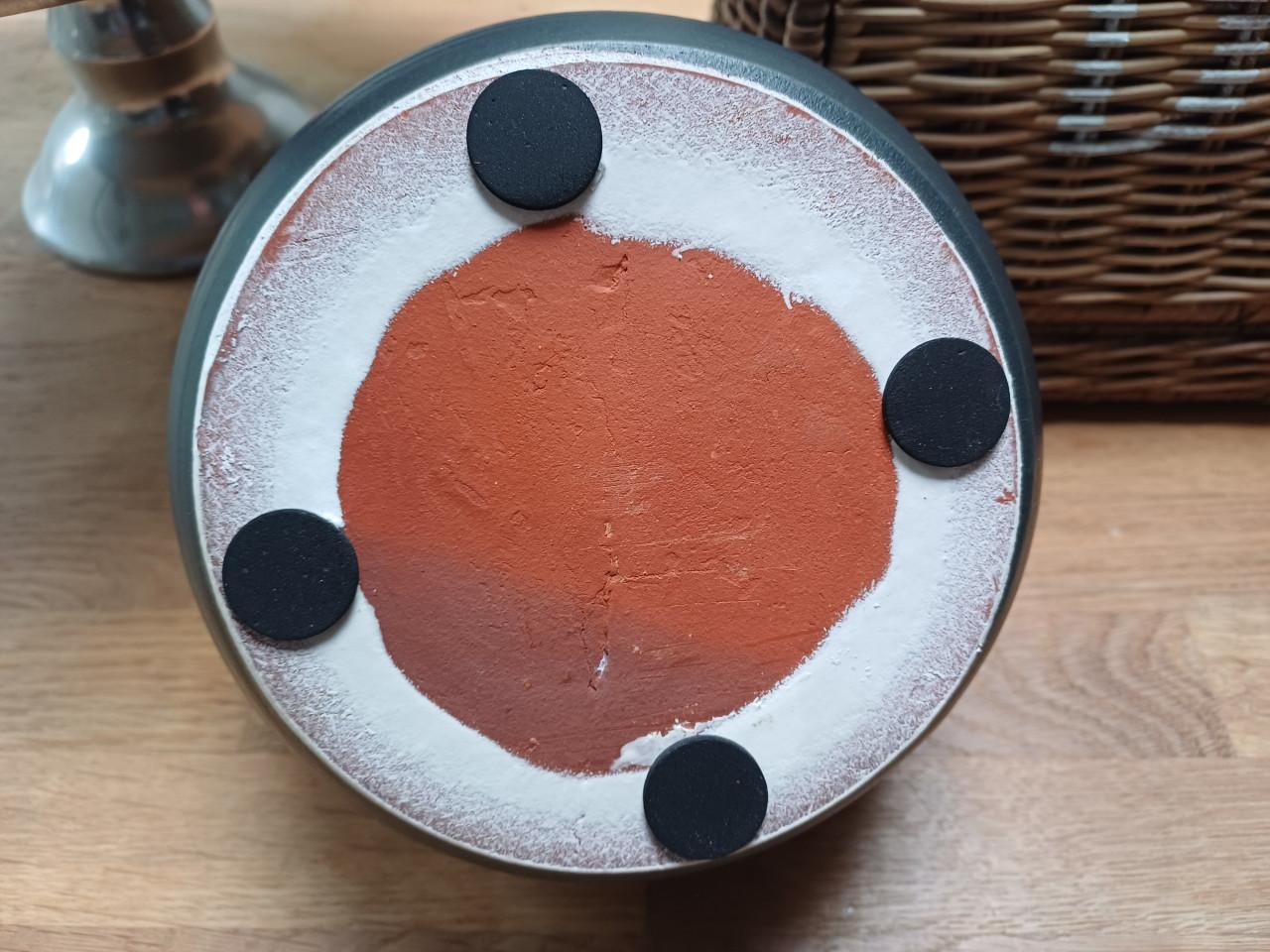 Supergave VAAS van aardewerk met glitter kunsttak