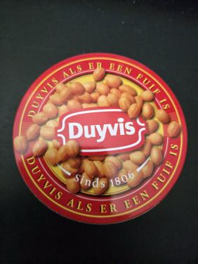Vintage Duyvis blikje met 4 onderzetters . Ø 9.5 cm