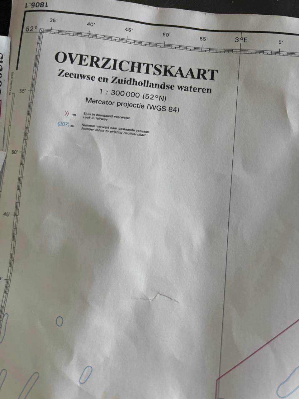 Zeekaart Oosterschelde, Veerse Meer, Grevelingenmeer