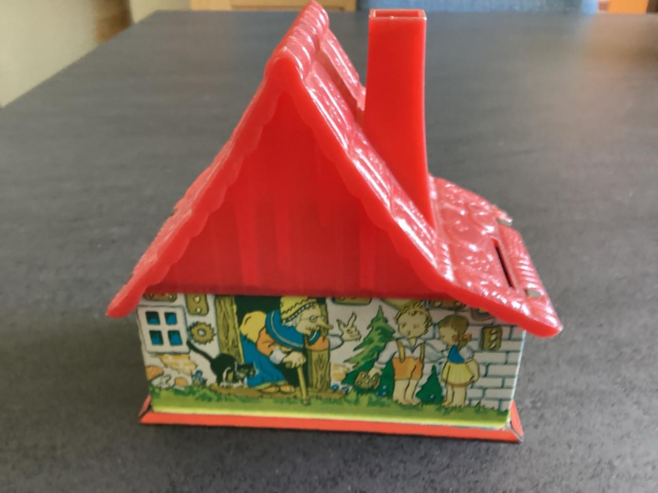 Vintage blikken sprookjes spasrpot (Hans en Grietje. Sneeuwwitje)