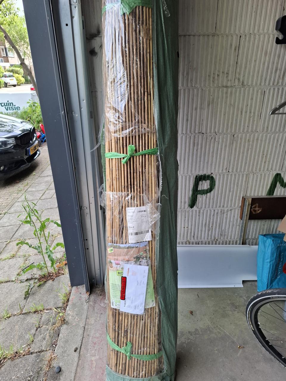 Bamboe tuinafscheiding