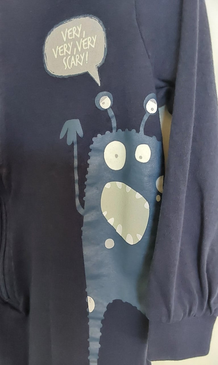 Donkerblauwe onesie van het merk Lupilu(Lidl) in maat 98/104