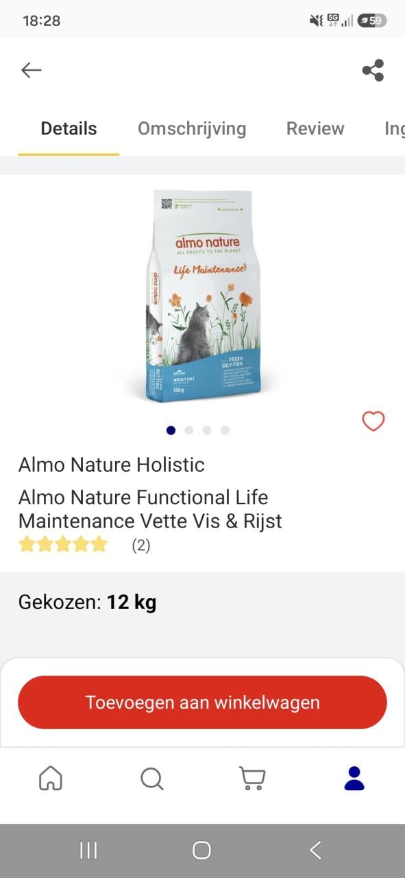 8kg almo nature kattenbrokken