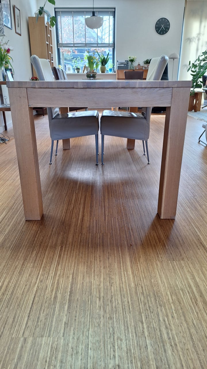 Blankhouten eettafel 90x180cm