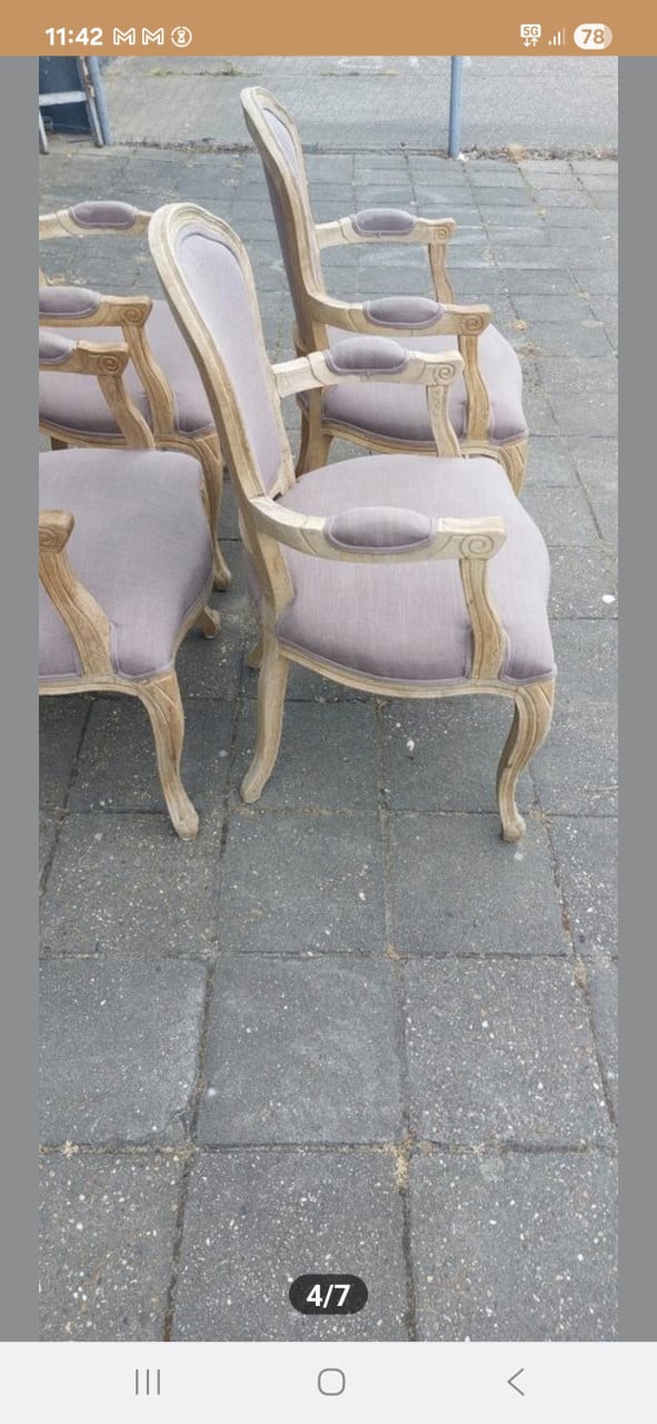 Baroc eetkamer stoelen