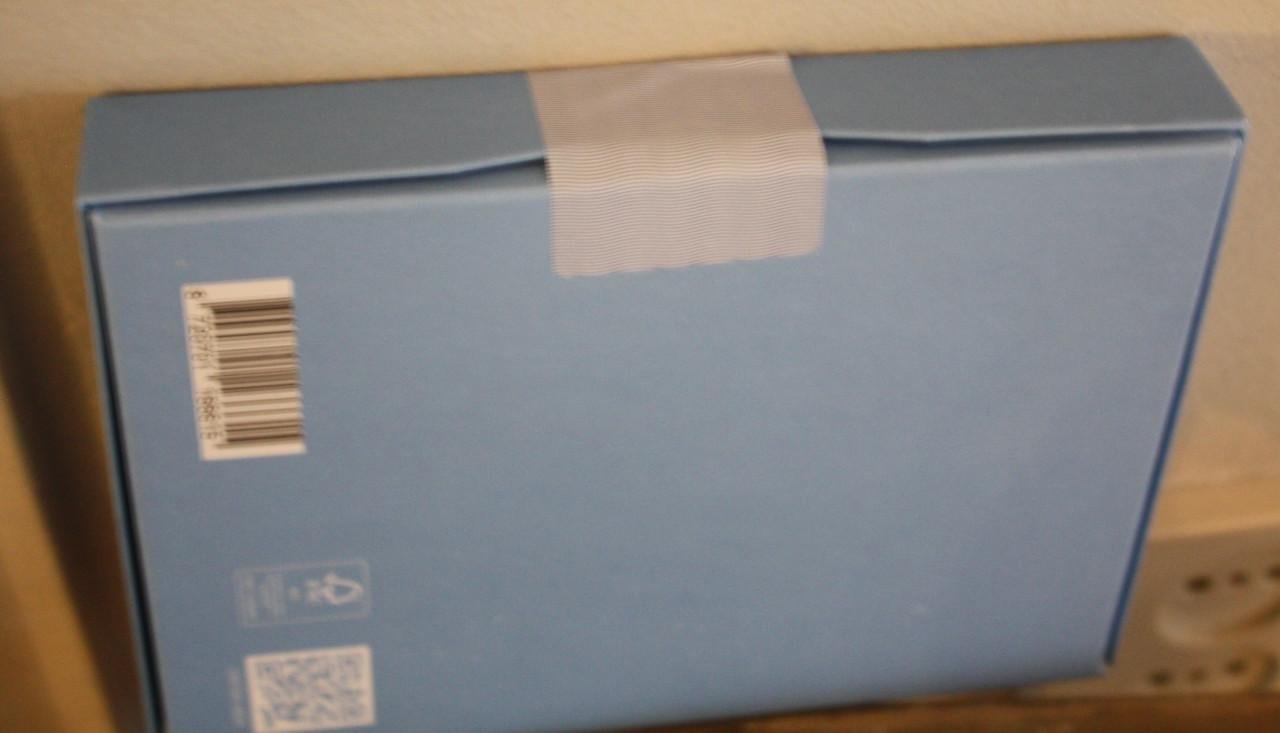 Marie-stella-maris blauwe langwerpige doos nieuw