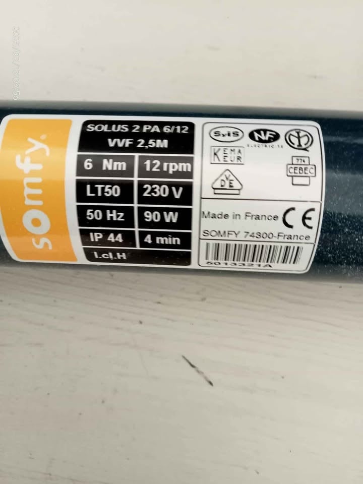 Motor voor een somfy zonnescherm