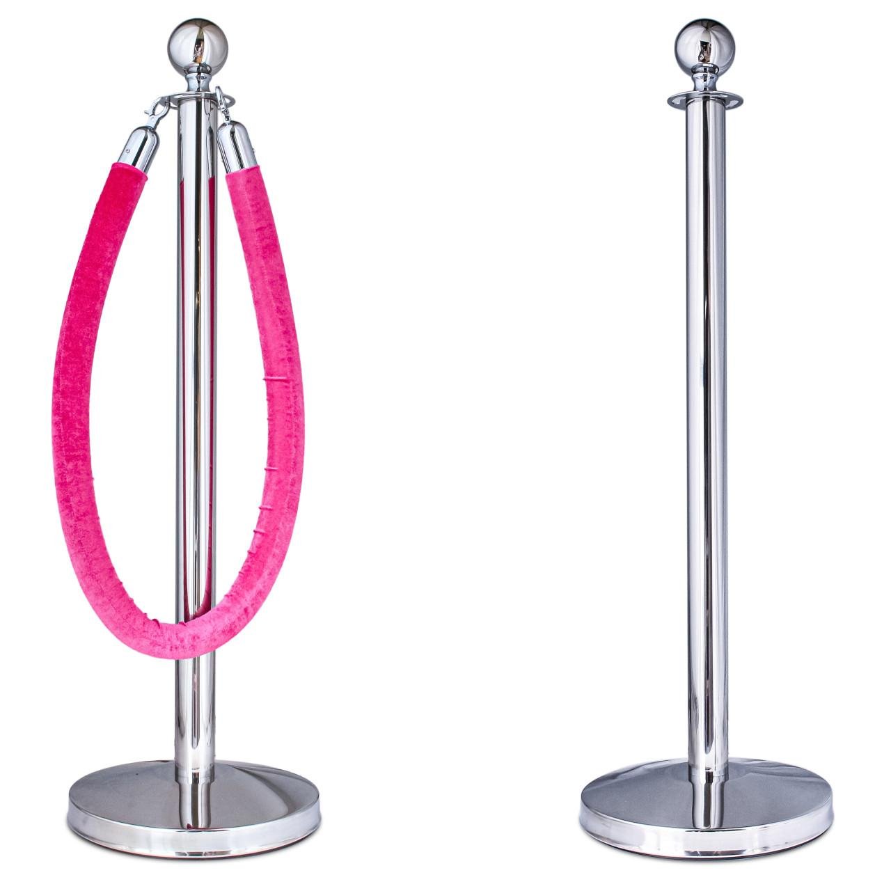 Afzetpalen met touw of trekband